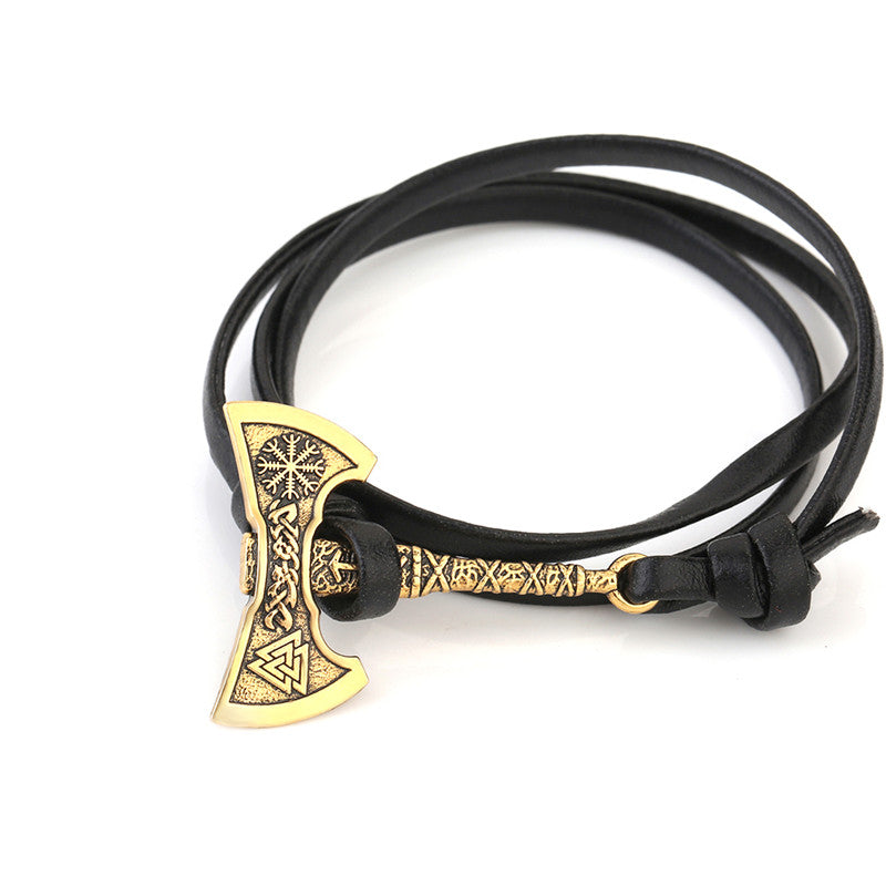 Axe Leather Bracelet