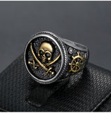 Vintage Pirate Signet Cutlass Skull Ring Vintage Pirate Signet Cutlass Skull Ring