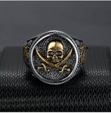 Vintage Pirate Signet Cutlass Skull Ring Pirate Ring, Pirate Rings, Skull Ring, Skull Rings