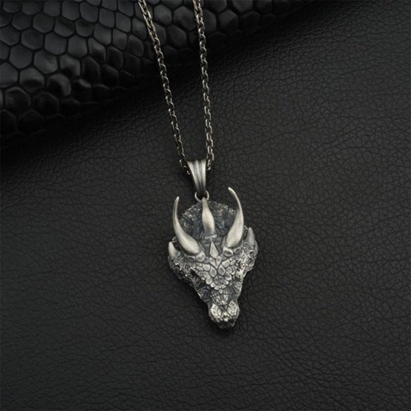 Exquisite Dragon Head Pendant Necklace