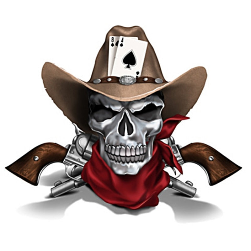 Cowboy Hat Skull Necklace