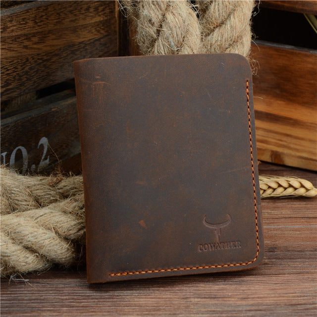 Crazy Horse Leather Mens Wallet
