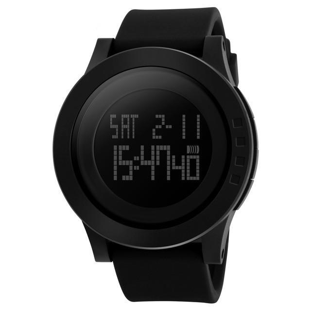 Large Blackout Mens Waterproof Watch