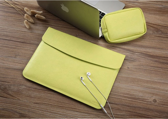Ultra Thin Waterproof Leather Macbook Laptop Sleeve