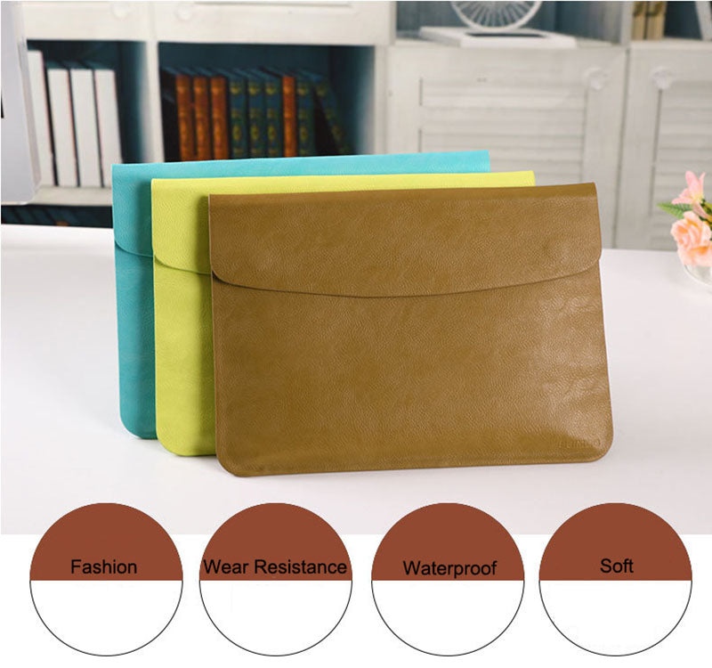 Ultra Thin Waterproof Leather Macbook Laptop Sleeve