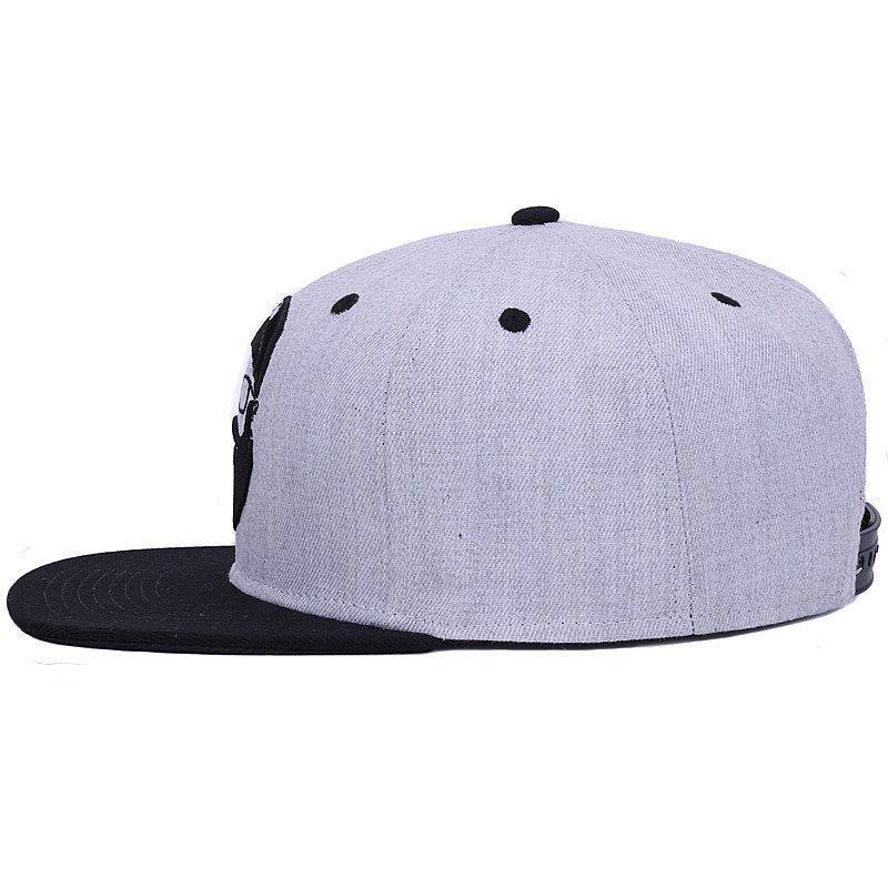 Original Grey Vintage Embroidery Character Snapback Cap