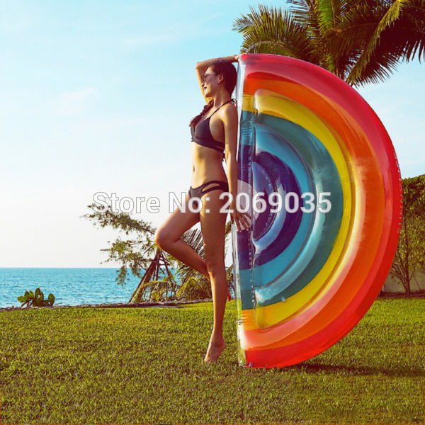 Giant Rainbow Inflatable Pool Float