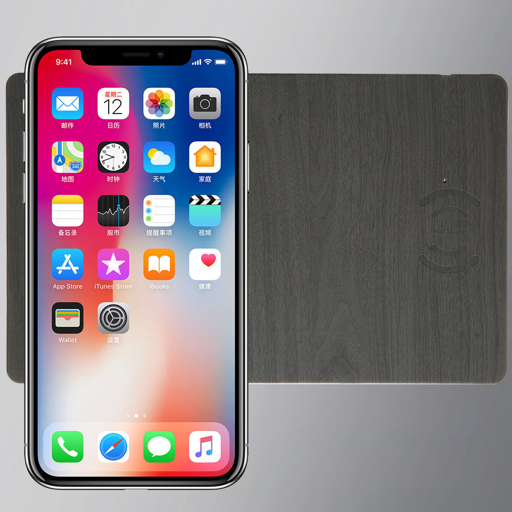 Wood Grain Wireless Charging Mousepad