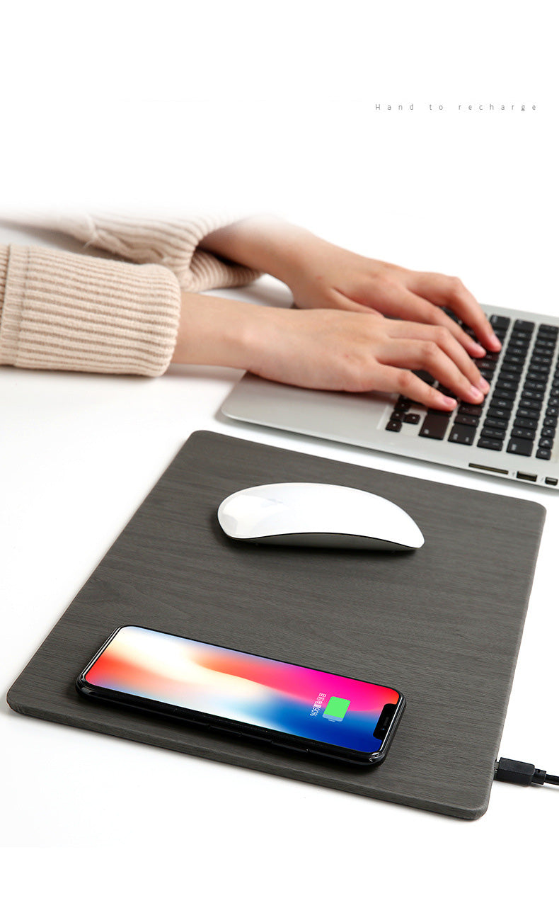 Wood Grain Wireless Charging Mousepad