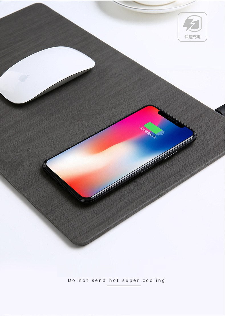 Wood Grain Wireless Charging Mousepad