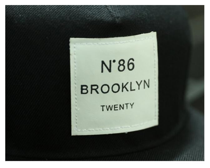 BROOKLYN Letters Solid Color Patch Snapback Hat