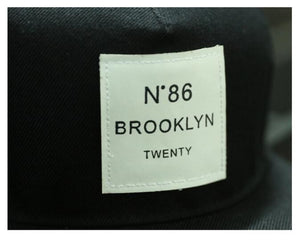 BROOKLYN Letters Solid Color Patch Snapback Hat BROOKLYN Letters Solid Color Patch Snapback Hat