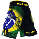 Martial Fitness Brazil Flag Brazilian Jiu Jitsu MMA BJJ Fight Shorts Brazilian Jiu-Jitsu BJJ Brazilian Jiu Jitsu MMA Shorts