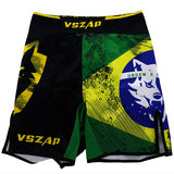 Martial Fitness Brazil Flag Brazilian Jiu Jitsu MMA BJJ Fight Shorts Martial Fitness Brazil Flag Brazilian Jiu Jitsu MMA BJJ Fight Shorts