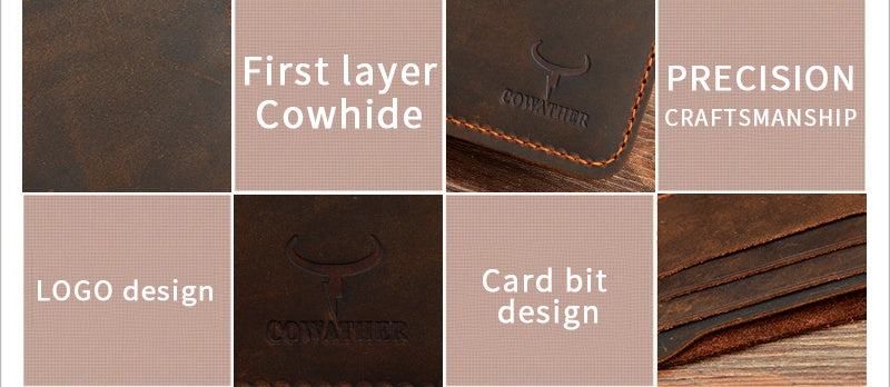 Crazy Horse Leather Mens Wallet