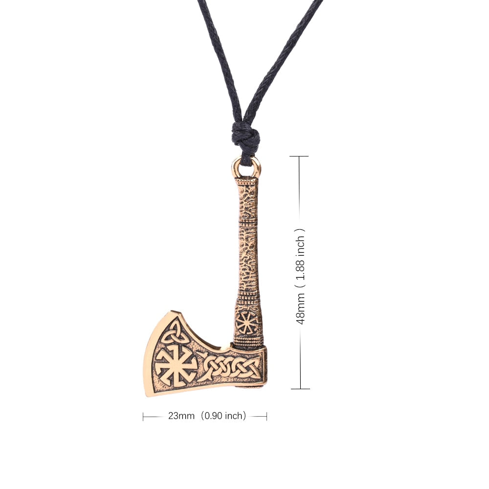 Antique Silver Plated Axe Necklace