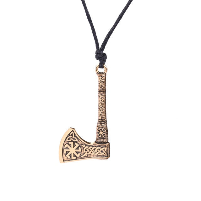 Antique Silver Plated Axe Necklace