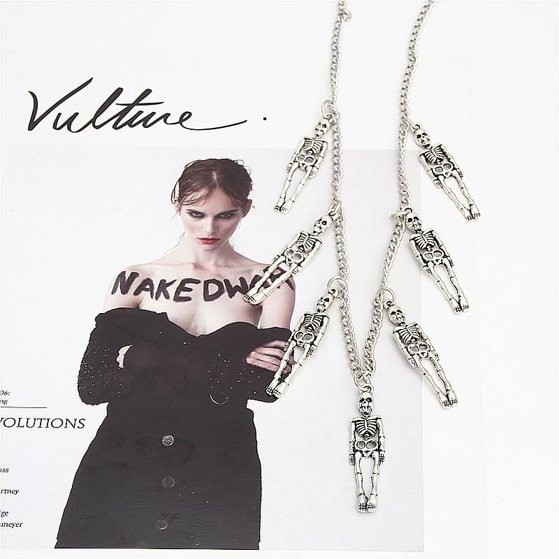 skeleton necklace mens skull necklace