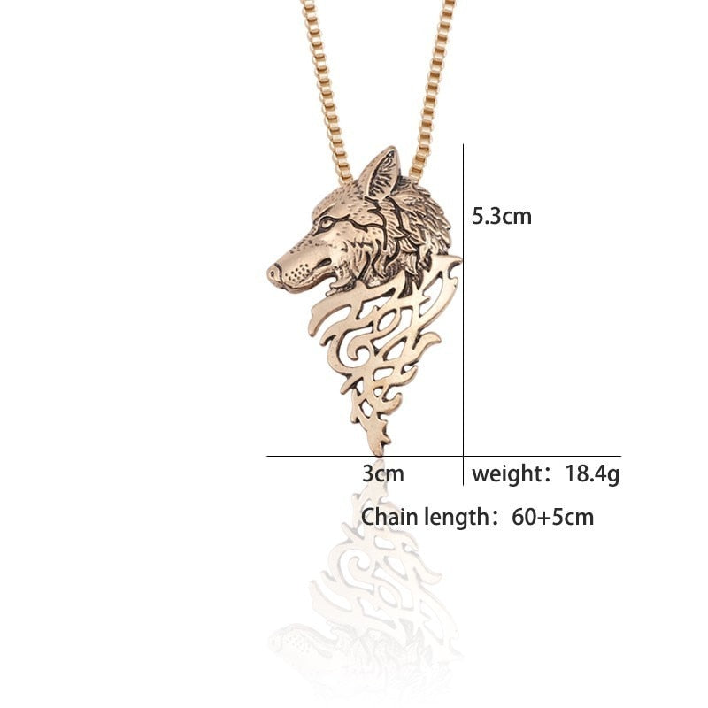 Wolf Necklace Stainless Steel