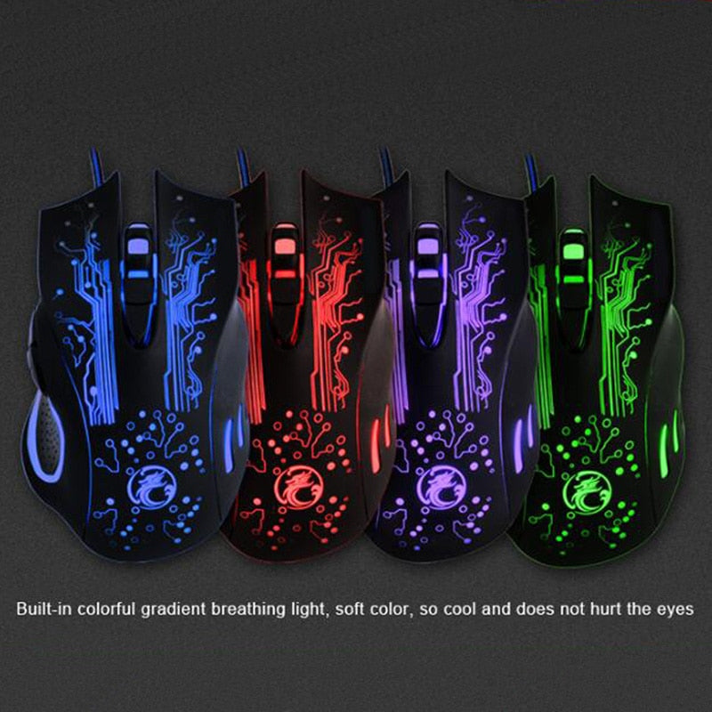 GameRaptor Tri-Color Backlight Computer Gaming Keyboard & Gaming Mouse