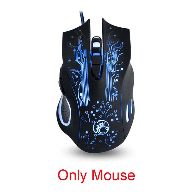 GameRaptor Tri-Color Backlight Computer Gaming Keyboard & Gaming Mouse