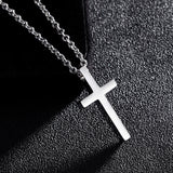 Men's Stainless Steel Large Solid Cross Necklace cross necklace mens cross necklace cross necklace for women silver cross necklace cross pendant silver cross necklace mens mens crucifix necklace cross chain necklace silver cross chain silver cross pendant mens cross pendant cross chain necklace mens stainless steel cross necklace mens cross chain silver cross necklace womens