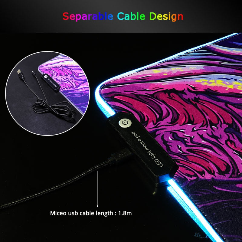 Giant Light Up LED Gaming Mouse Pad/Mouse Mat
