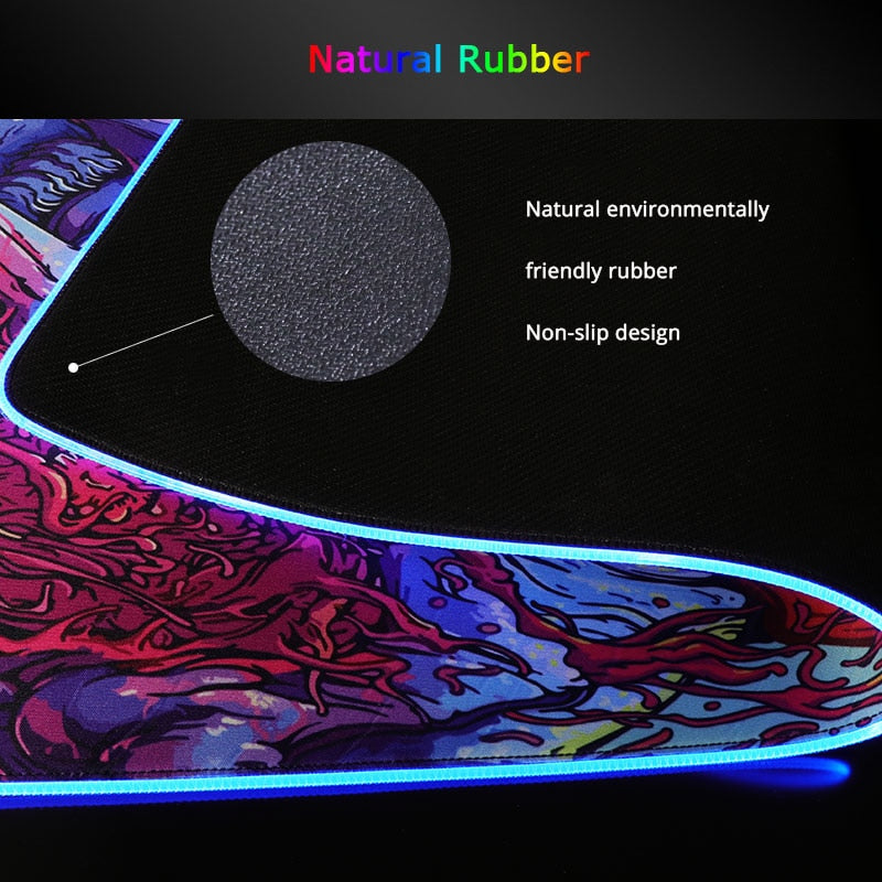 Giant Light Up LED Gaming Mouse Pad/Mouse Mat