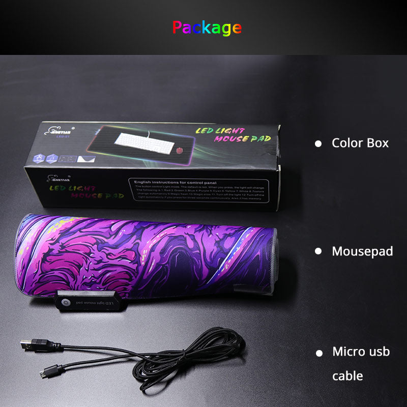 Giant Light Up LED Gaming Mouse Pad/Mouse Mat