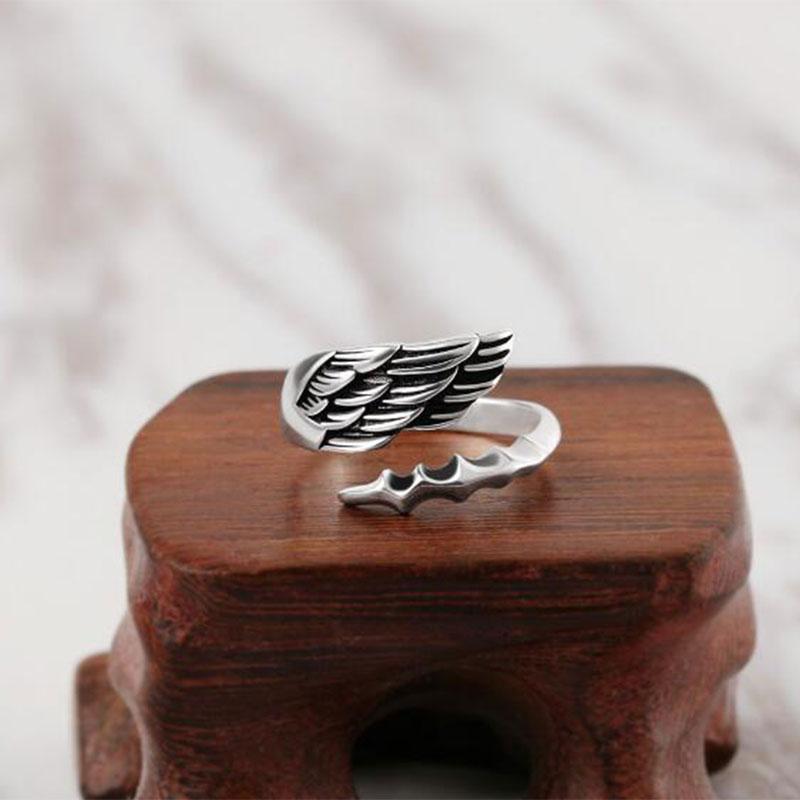 Angel Wing Sterling Silver Ring