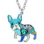 Frenchie French Bulldog Enamel Necklace