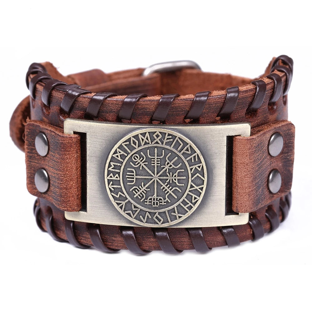 Viking Leather Strap Bracelet