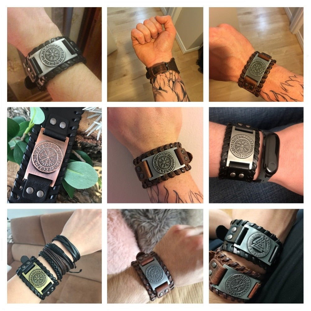 Viking Leather Strap Bracelet