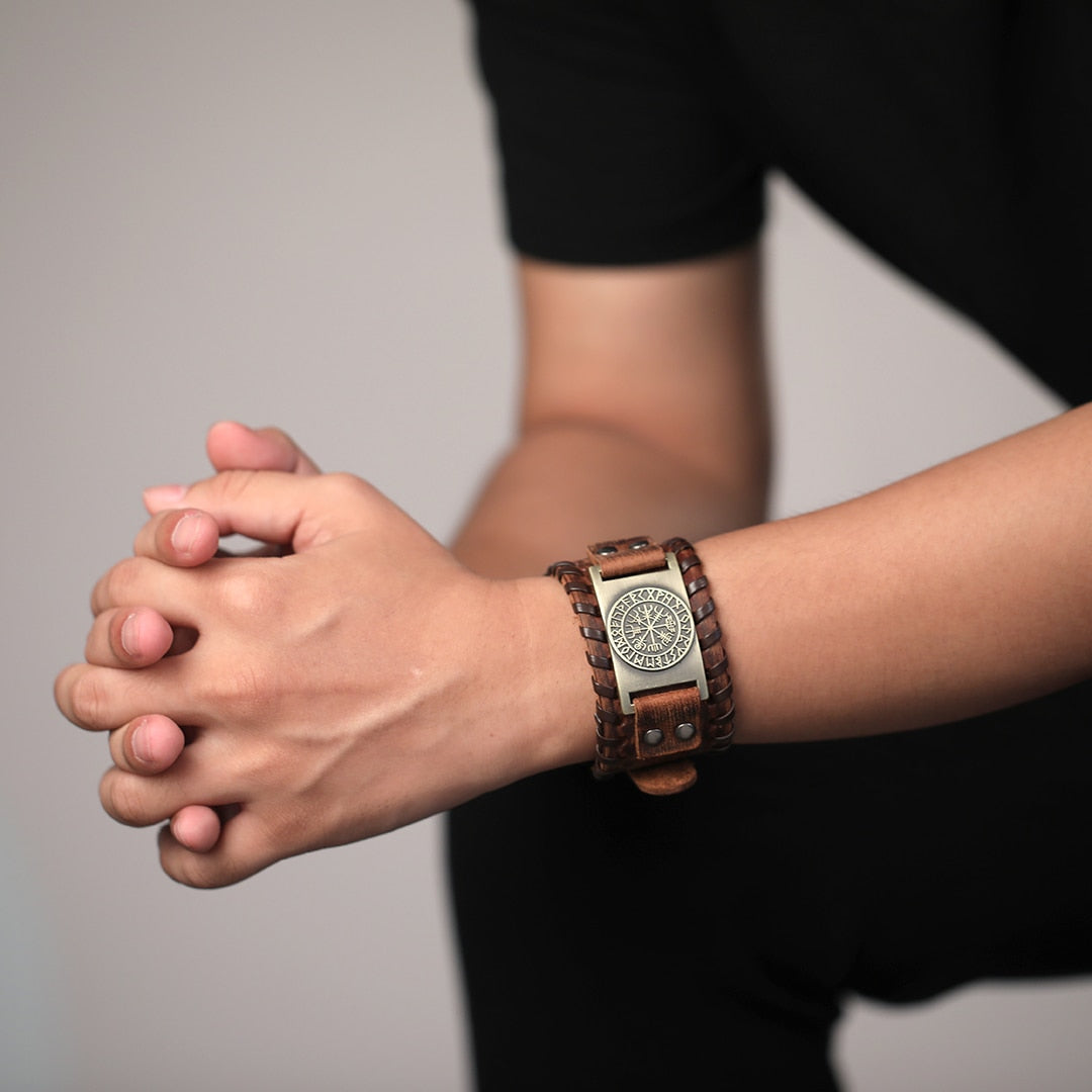 Viking Leather Strap Bracelet