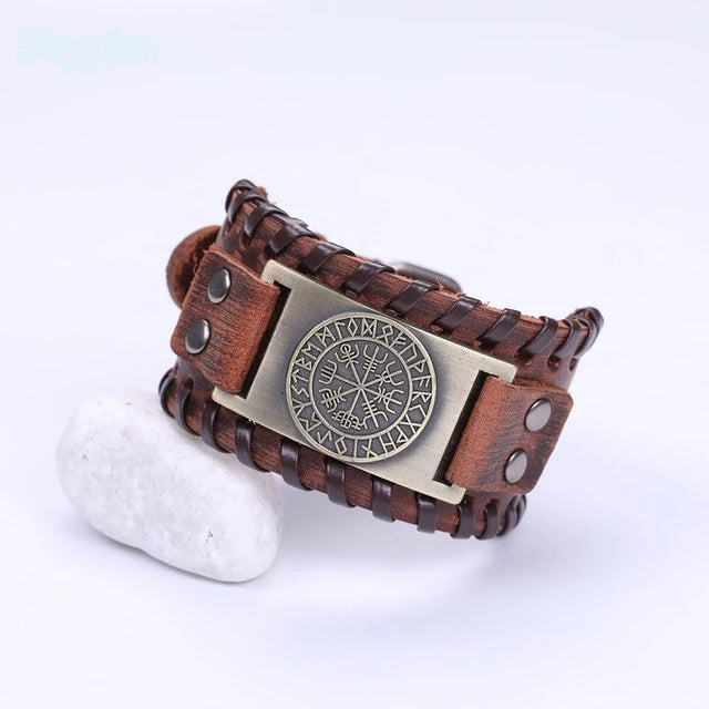 Viking Leather Strap Bracelet