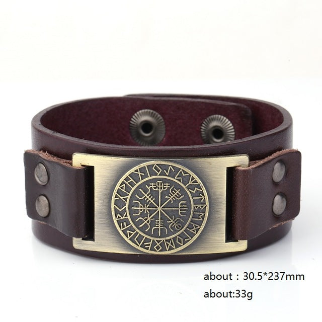 Viking Leather Strap Bracelet