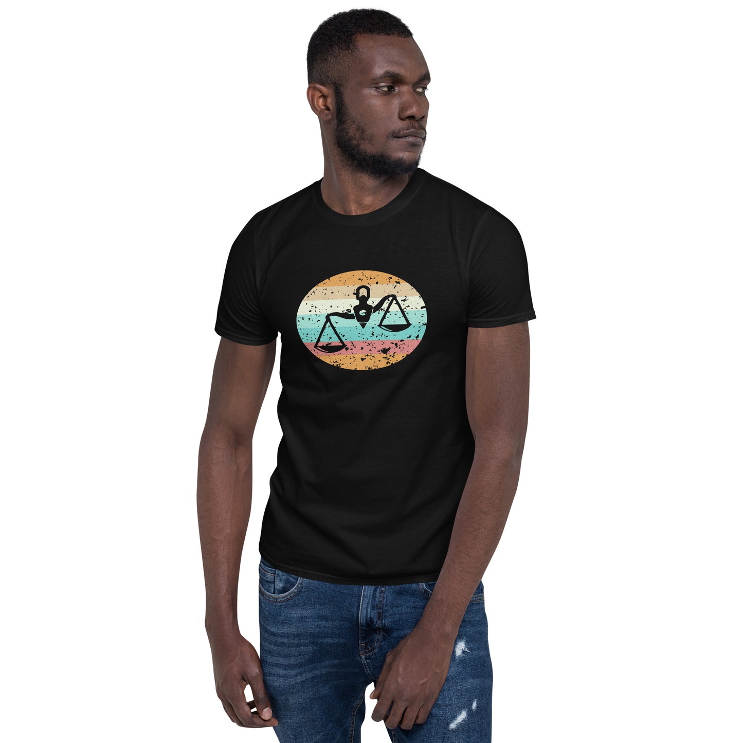 Lawyer Scales Of Justice Retro Sunset T Shirt | Lawyer Tshirt | Lawyer Unisex T-Shirt