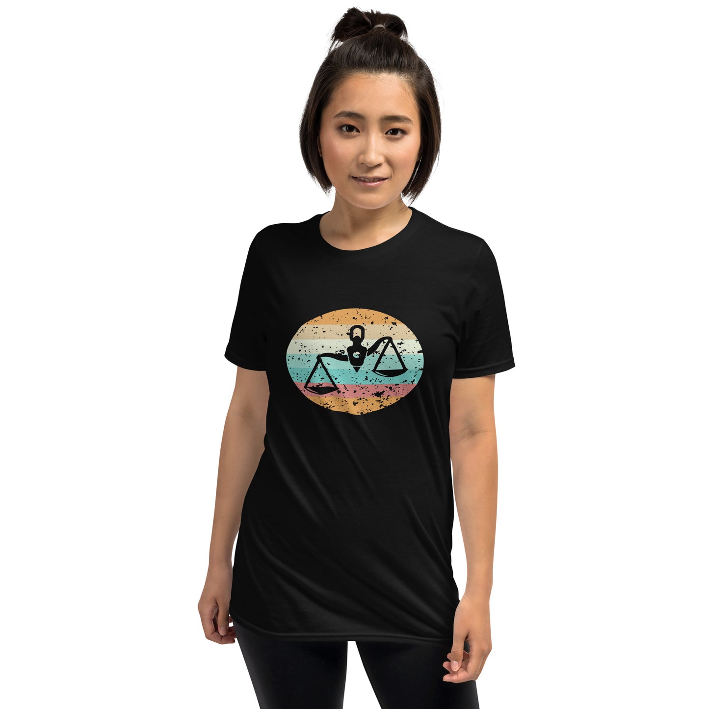 Lawyer Scales Of Justice Retro Sunset T Shirt | Lawyer Tshirt | Lawyer Unisex T-Shirt