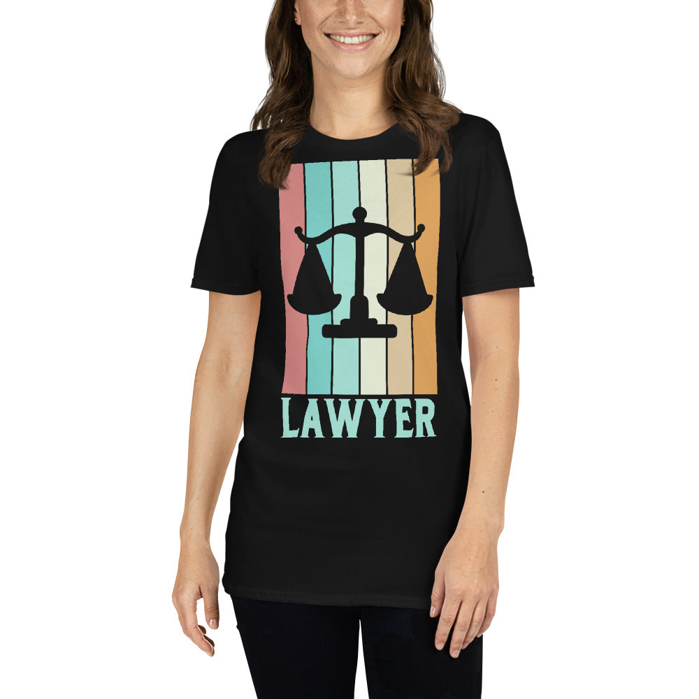 Lawyer Scales Of Justice Shirt | Lawyer Retro Tshirt | Lawyer In Training Unisex T-Shirt