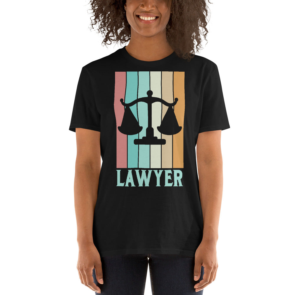 Lawyer Scales Of Justice Shirt | Lawyer Retro Tshirt | Lawyer In Training Unisex T-Shirt