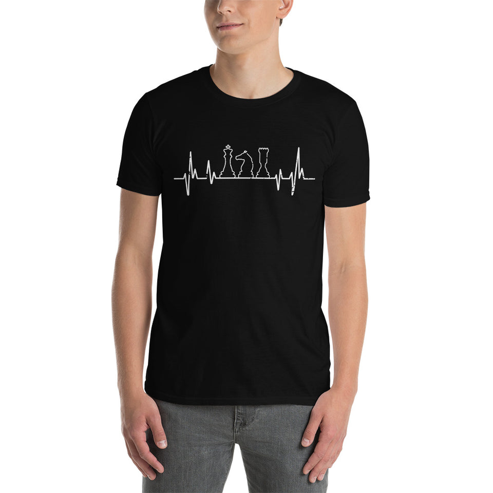 Chess Heartbeat Shirt | Chess Gift Tshirt | Chess Unisex T-Shirt
