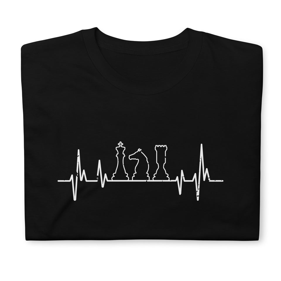 Chess Heartbeat Shirt | Chess Gift Tshirt | Chess Unisex T-Shirt