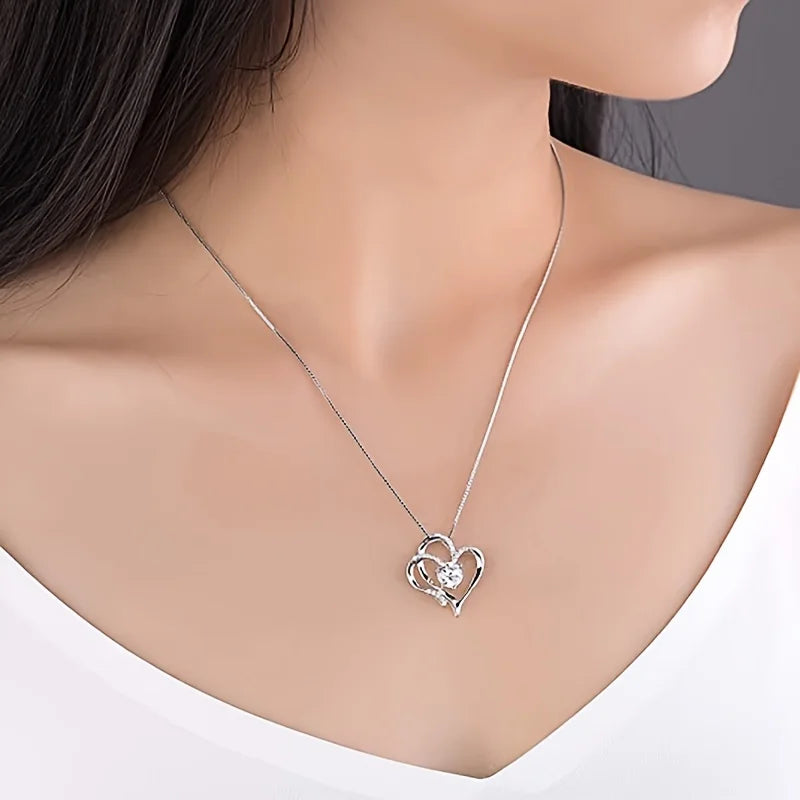 Elegant Love Zircon Pendant | Heart Necklace