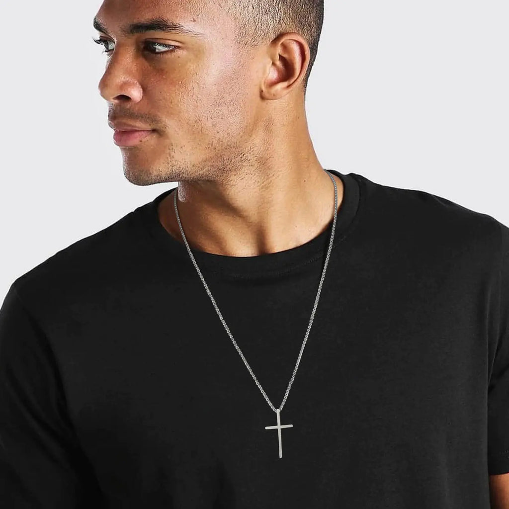 Sleek Men's Cross Necklace