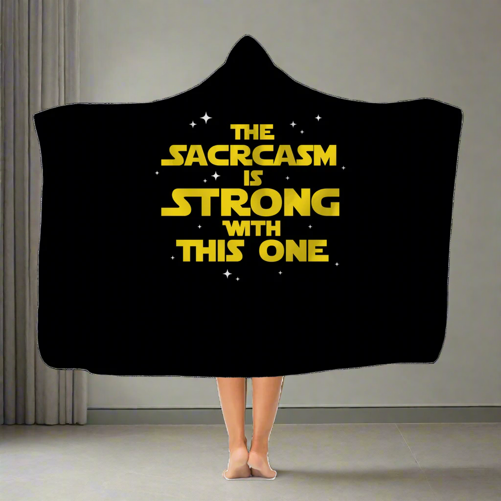 The Sarcasm Is Strong With This One Sci Fi Fantasy RPG Dice Hooded Blanket Main image