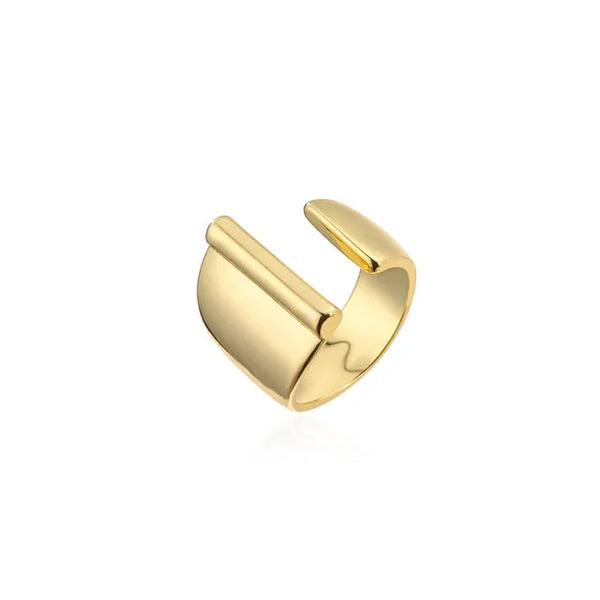 Adjustable Gold Alphabet Ring