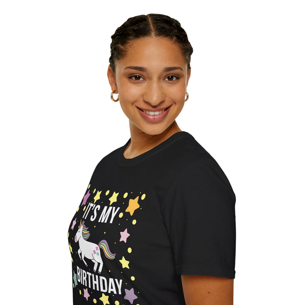 Unicorn It's My Birthday - Unicorn T-Shirt - Softstyle