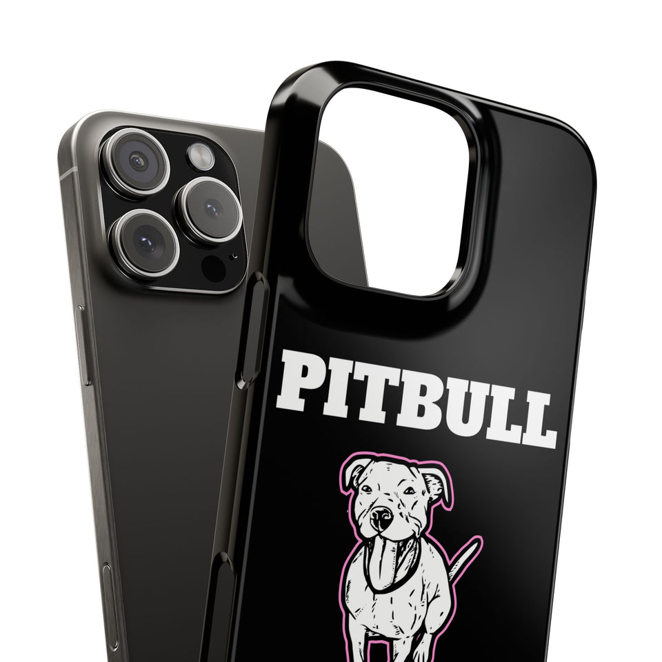 Premium Pitbull Mama 2 iPhone Case | Pitbull Gifts Slim Phone Cases