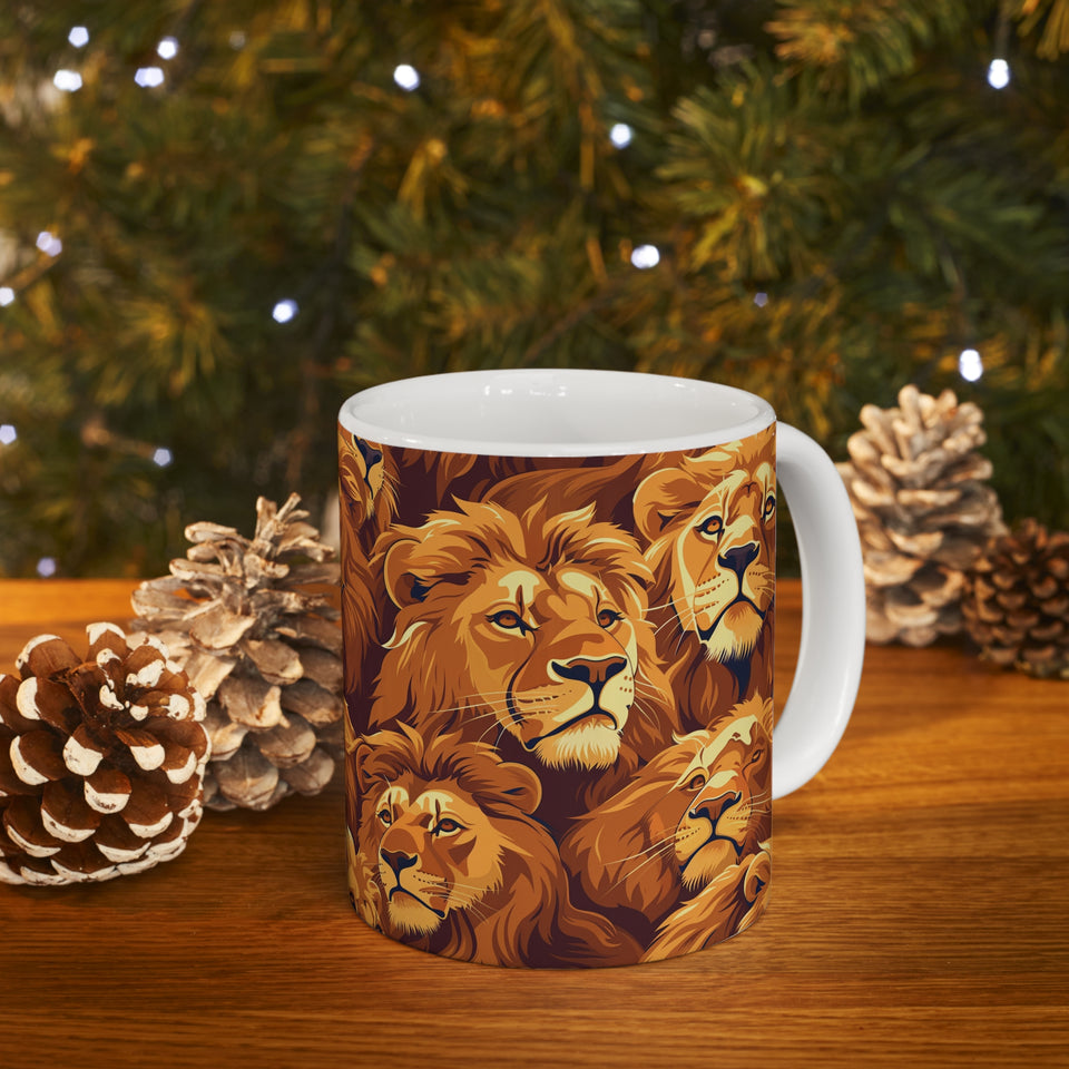 Lion Mug 2 | Lion Gifts | Lion Presents | Pride of Lions Ceramic Mug 11oz