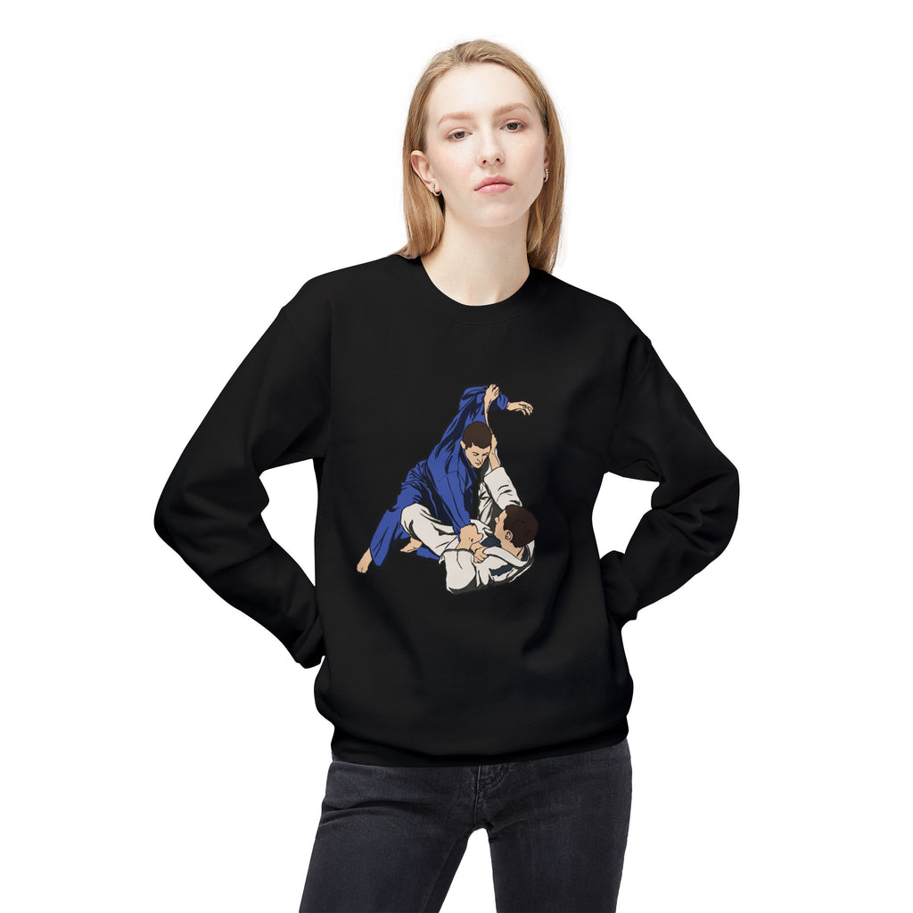 Brazilian Jiu Jitsu Rolling BJJ Unisex Midweight Softstyle Fleece Crewneck Sweatshirt